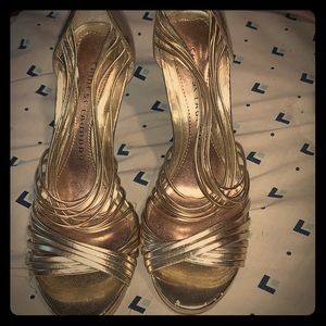 Chinese Laundry Gold Stilettos Gently Used 81/2